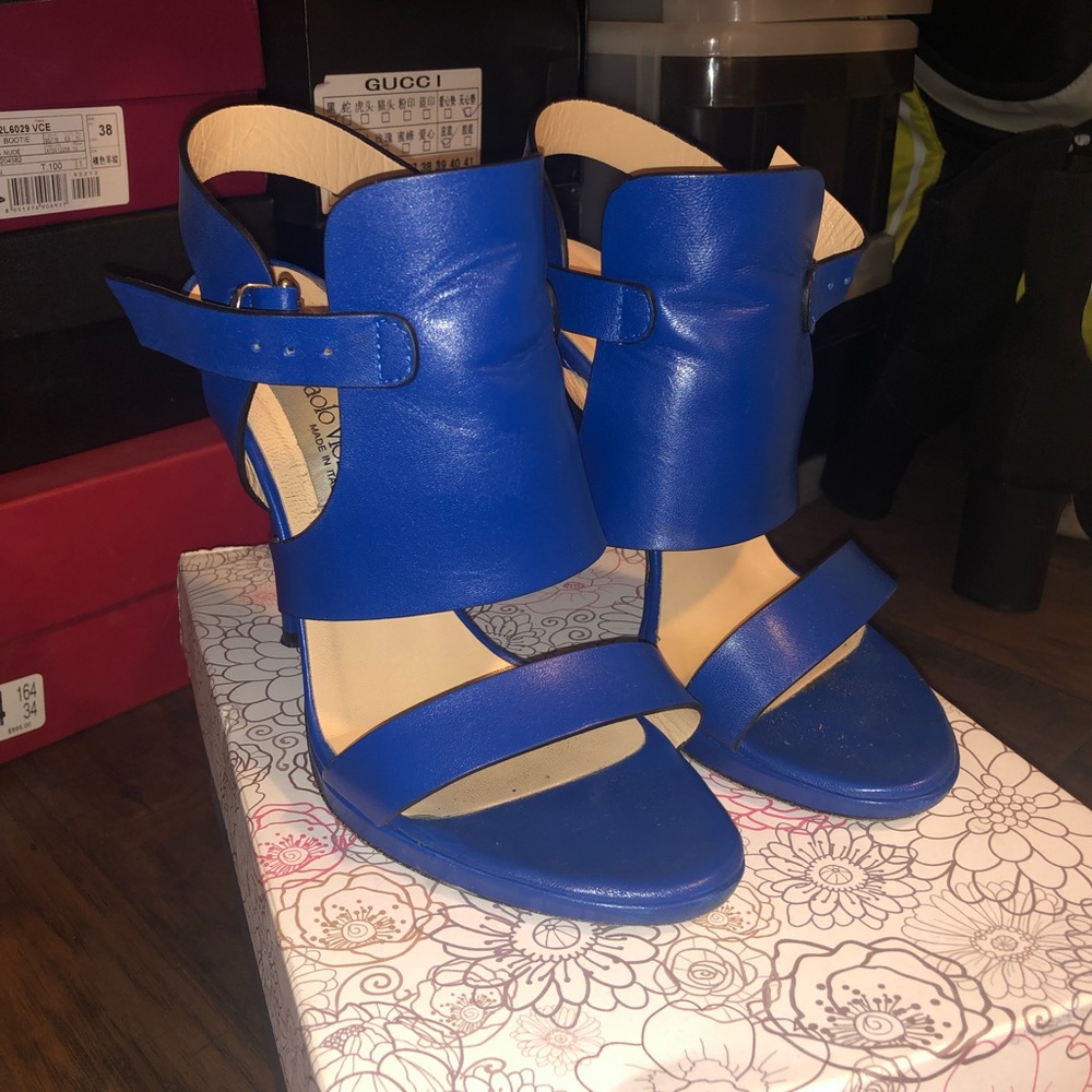 Giampaolo Viozzi Blue Strappy Heels